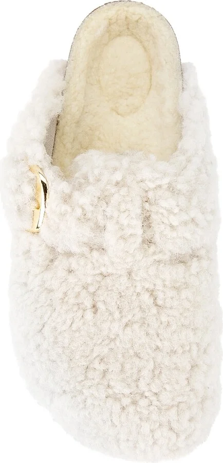 Women's Boston Shearling Clogs - Eggshell - Size 5 - Image 5