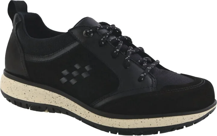 Women's Boulder Lace Up Sneaker - Wide Width In Black Ash