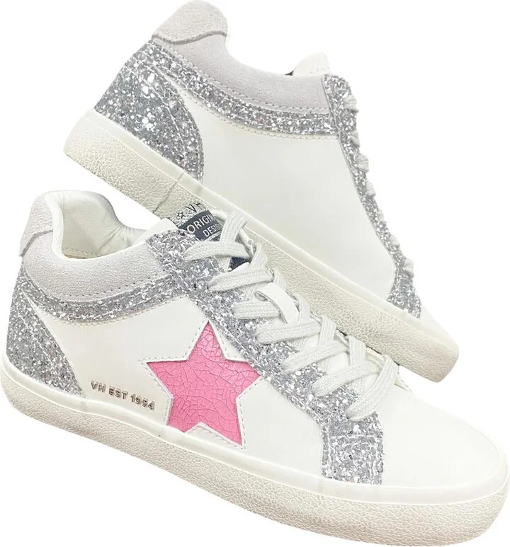 Women's Bounce High Top Sneaker In White/glitter Multi