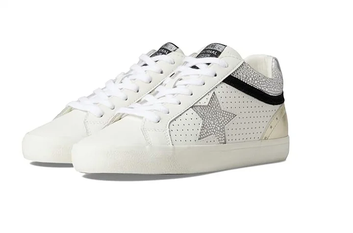 Women's Bounce Rhinestone High Tops Sneaker In White/silver
