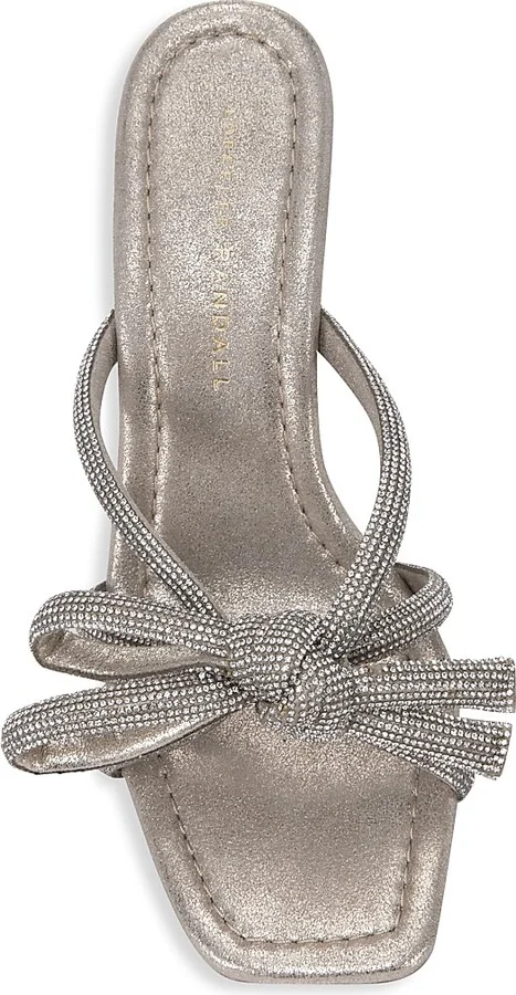 Women's Bow Embellished Suede Mules - Cappuccino - Size 5 - Image 5