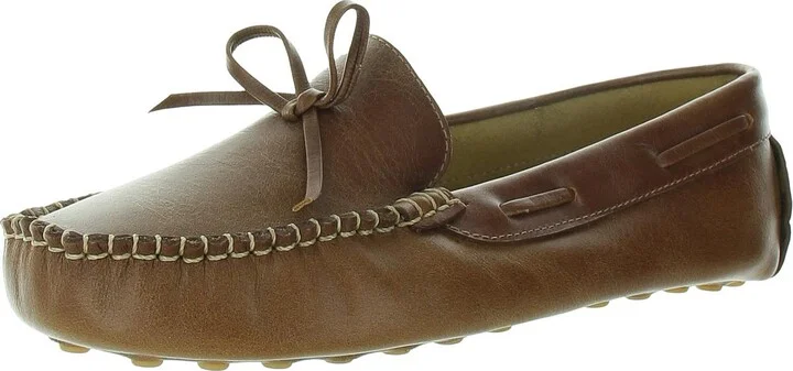 Womens Bow Leather Moccasins
