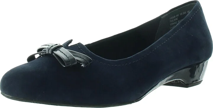 Womens Bow Leather Pumps