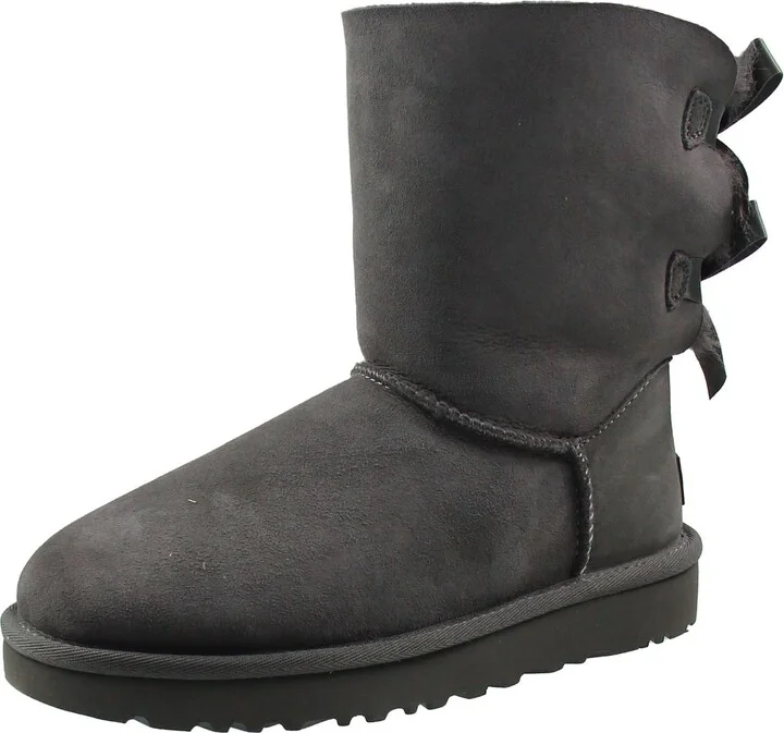 Womens Bow Leather Winter & Snow Boots