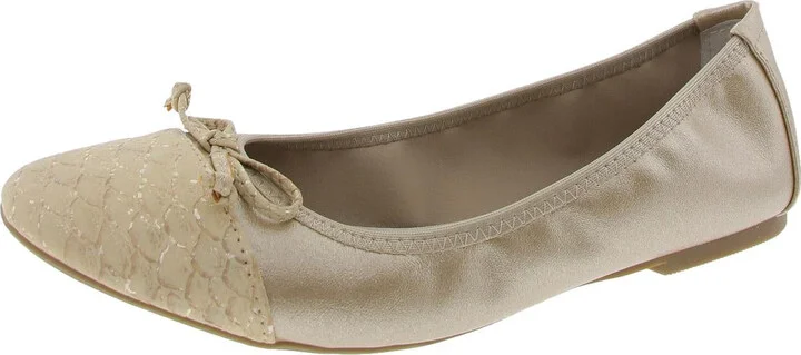 Womens Bow Manmade Ballet Flats