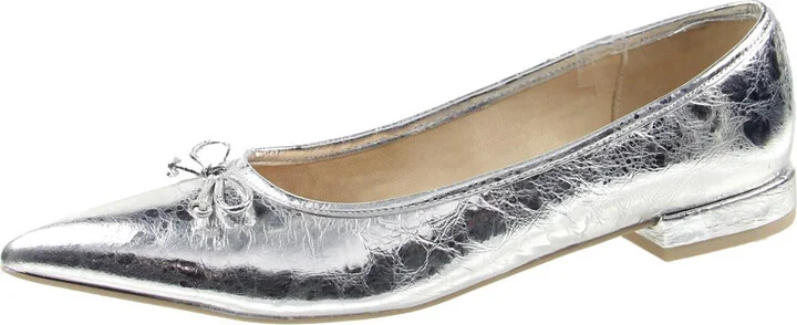Womens Bow Manmade Flat Shoes