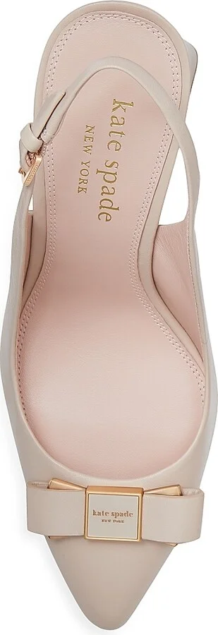 Women's Bowdie 70MM Bow Leather Slingback Mules - Black - Size 10 - Image 9