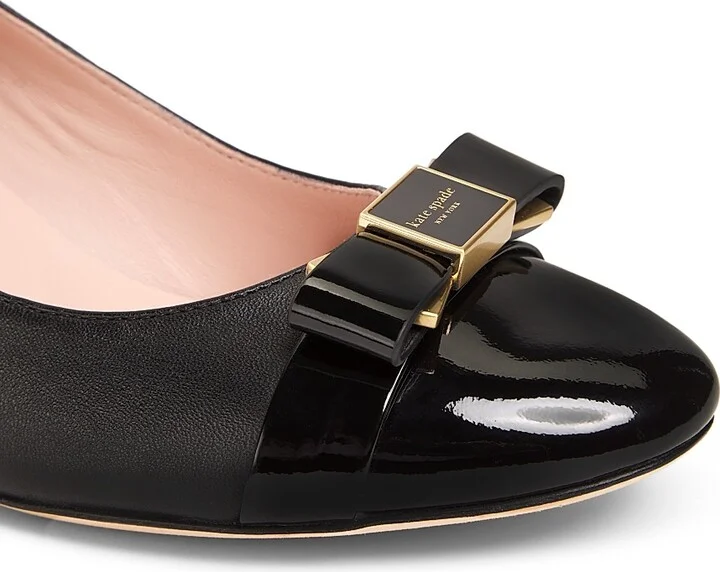 Women's Bowdie Leather Pumps - Black - Size 10 - Image 5