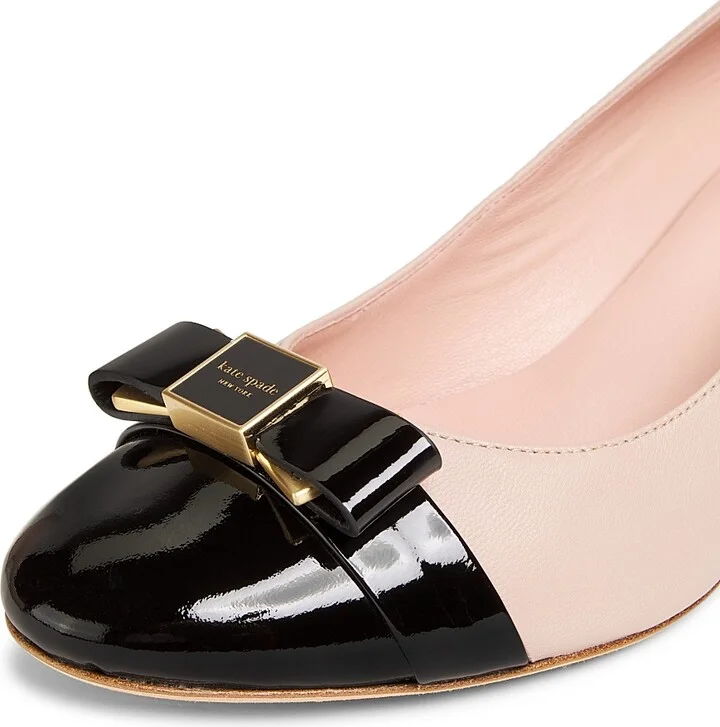 Women's Bowdie Leather Pumps - Black - Size 10 - Image 10