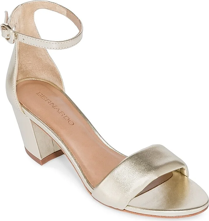Women's Bowie Ankle Strap Heeled Sandals - Champagne - Size 6 - Image 2