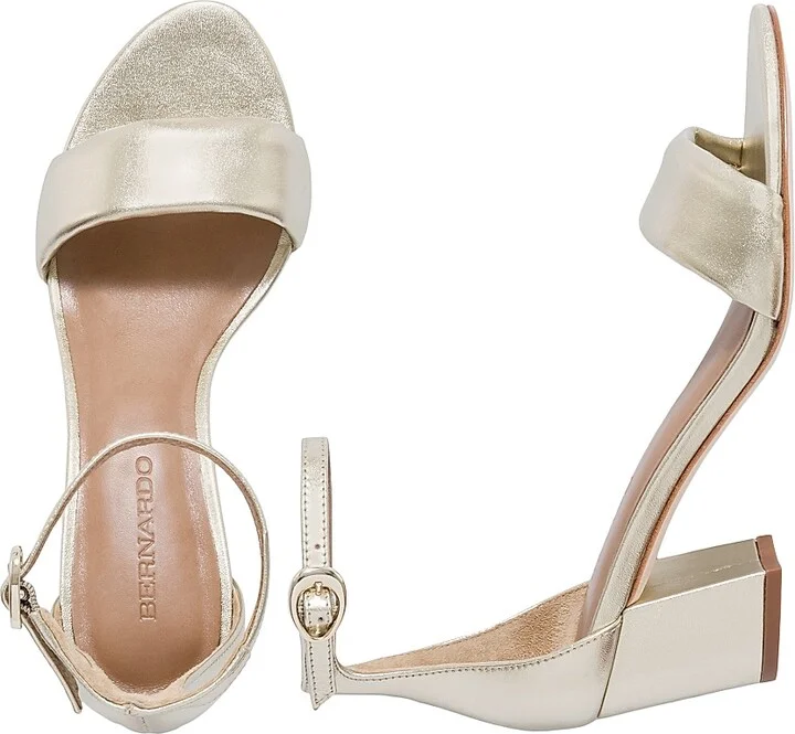 Women's Bowie Ankle Strap Heeled Sandals - Champagne - Size 6 - Image 8