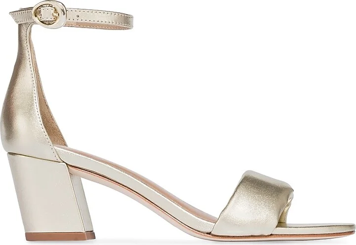 Women's Bowie Ankle Strap Heeled Sandals - Champagne - Size 6