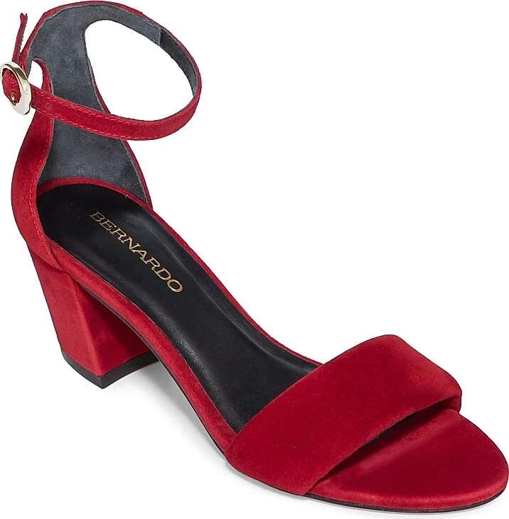 Women's Bowie Ankle Strap Heeled Sandals - Dark Red - Size 6 - Image 2