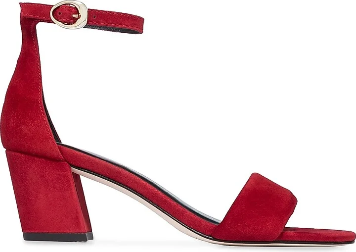 Women's Bowie Ankle Strap Heeled Sandals - Dark Red - Size 6