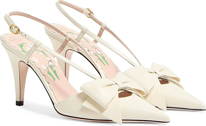 Women's Bowow 85MM Slingback Pumps - Ivory - Size 7 - Image 2