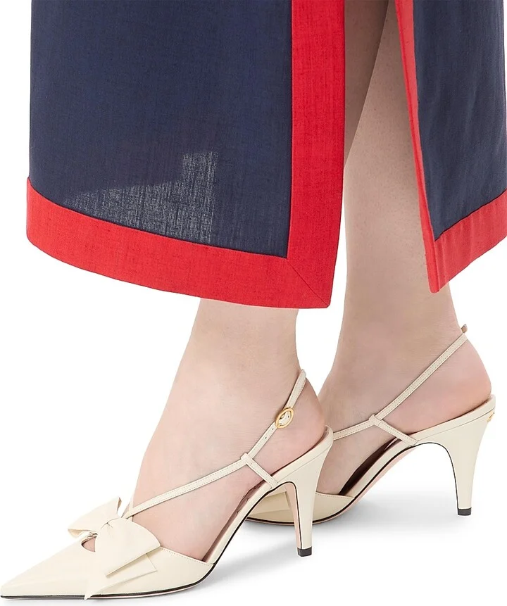 Women's Bowow 85MM Slingback Pumps - Ivory - Size 7 - Image 7