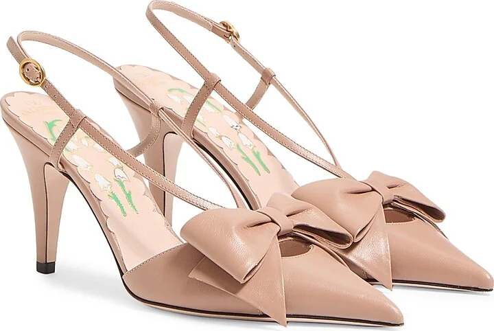 Women's Bowow 85MM Slingback Pumps - Ivory - Size 7 - Image 8