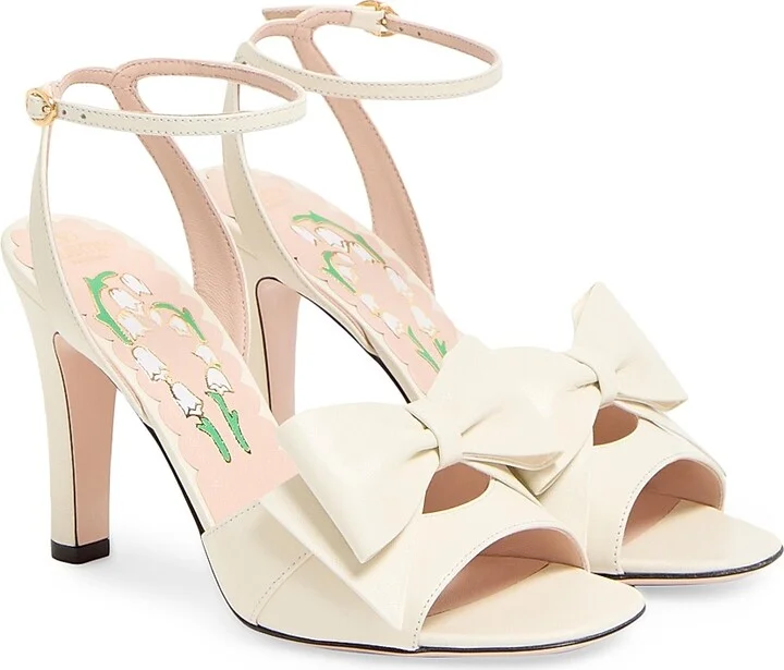 Women's Bowow 95MM Sandals in Kidskin - Ivory - Size 10 - Image 2