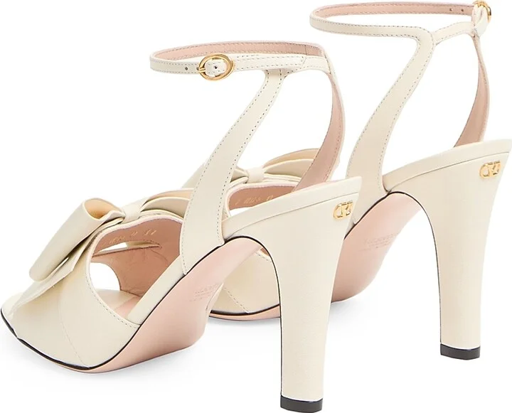 Women's Bowow 95MM Sandals in Kidskin - Ivory - Size 10 - Image 3