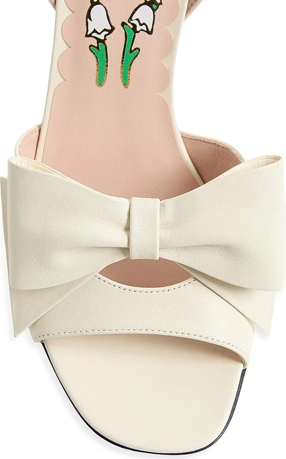 Women's Bowow 95MM Sandals in Kidskin - Ivory - Size 10 - Image 6