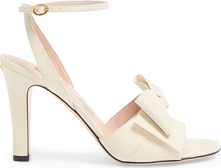 Women's Bowow 95MM Sandals in Kidskin - Ivory - Size 10
