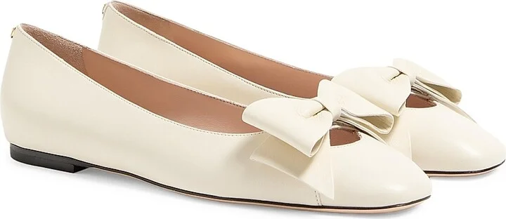 Women's Bowow Kidskin Ballerinas - Ivory - Size 7 - Image 2