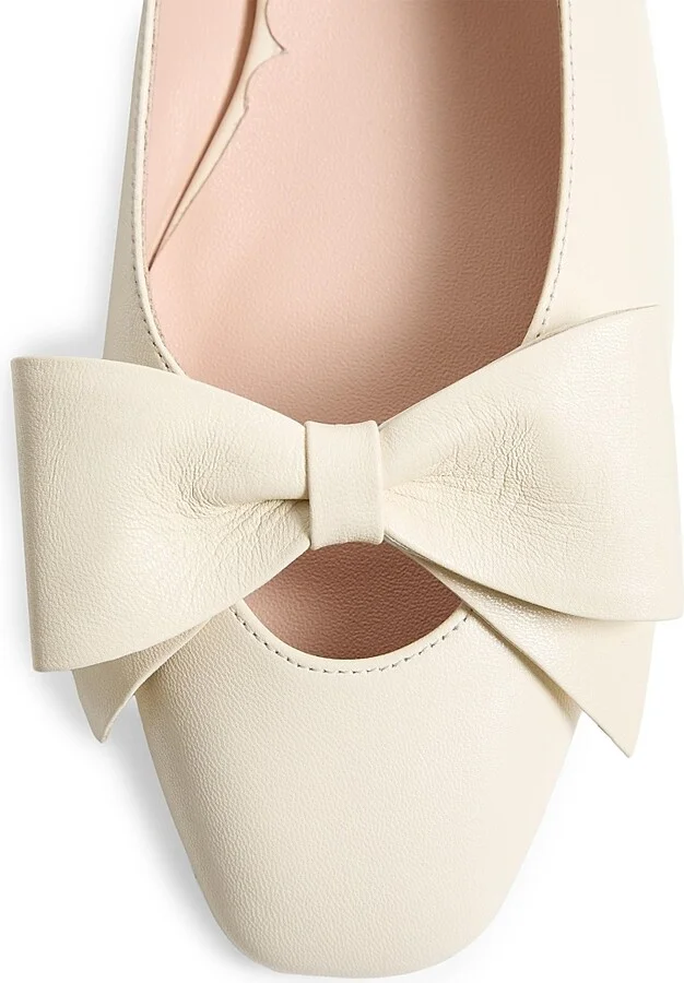 Women's Bowow Kidskin Ballerinas - Ivory - Size 7 - Image 5