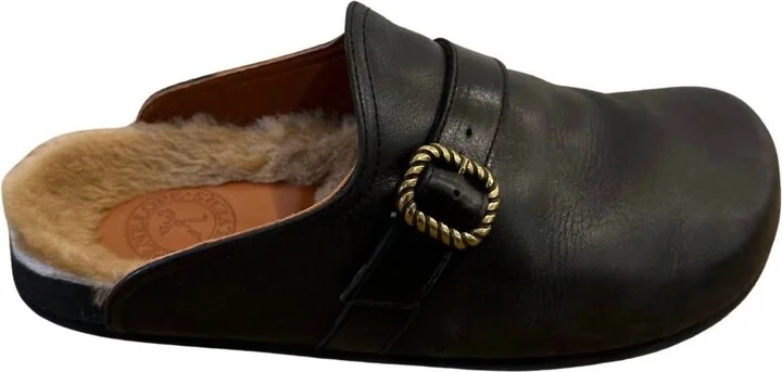 Women's Braided Barley Wool-Lined Slide In Black