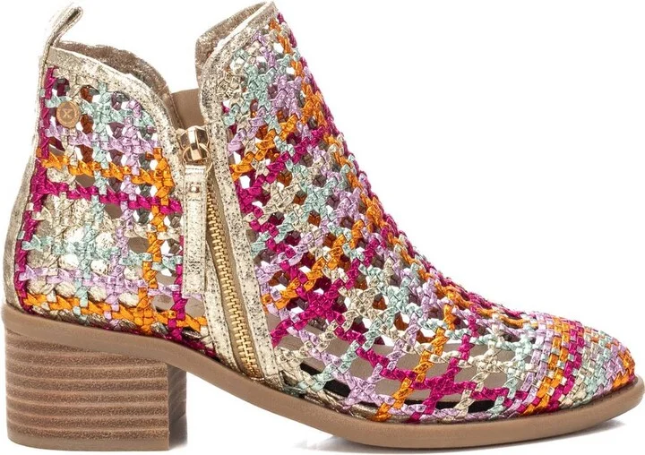 Women's Braided Booties with Side Zipper