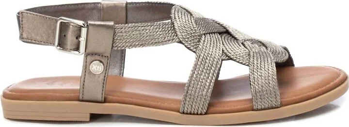 Women's Braided Flat Sandals In Plumb