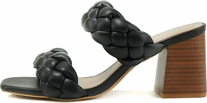 Women's Braided Heels In Black