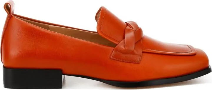 Women's Braided Loafer In Cognac