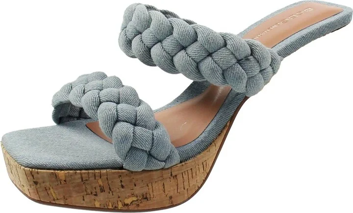 Womens Braided Man Made Block Heel