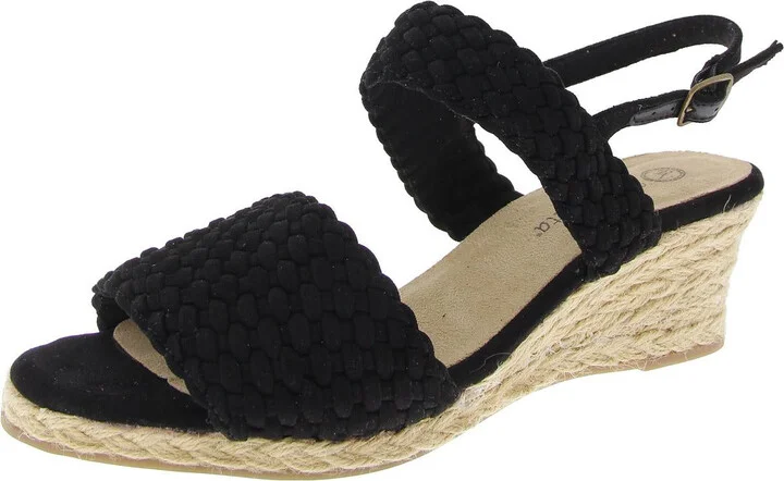 Womens Braided Manmade Espadrille Heels