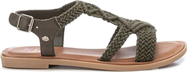 Women's Braided Strap Flat Sandals By XTI