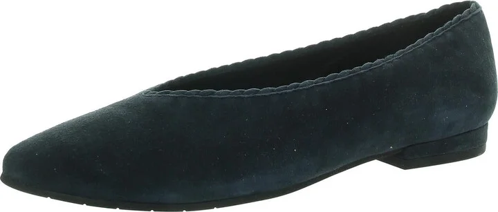 Womens Braided Suede Flat Shoes