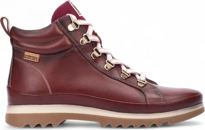Women's Brandy Brown Leather Ankle Trainers Boots - Vigo