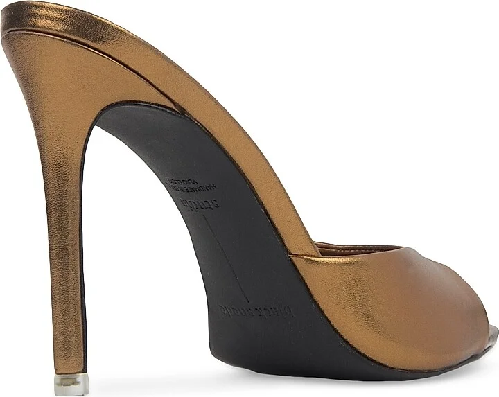 Women's Brea 100MM Metallic High Heel Slippers - Bronze Metallic - Size 5 - Image 3