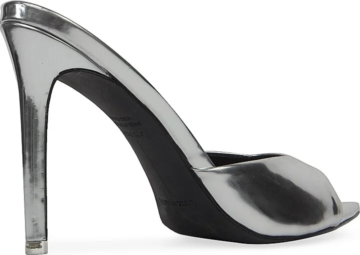 Women's Brea 100MM Metallic High Heel Slippers - Bronze Metallic - Size 5 - Image 7