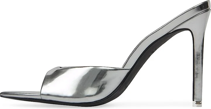 Women's Brea 100MM Metallic High Heel Slippers - Bronze Metallic - Size 5 - Image 8