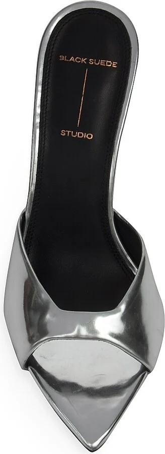 Women's Brea 100MM Metallic High Heel Slippers - Bronze Metallic - Size 5 - Image 9