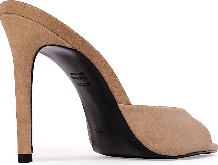 Women's Brea 100MM Suede Mules - Brown Suede - Size 7 - Image 9