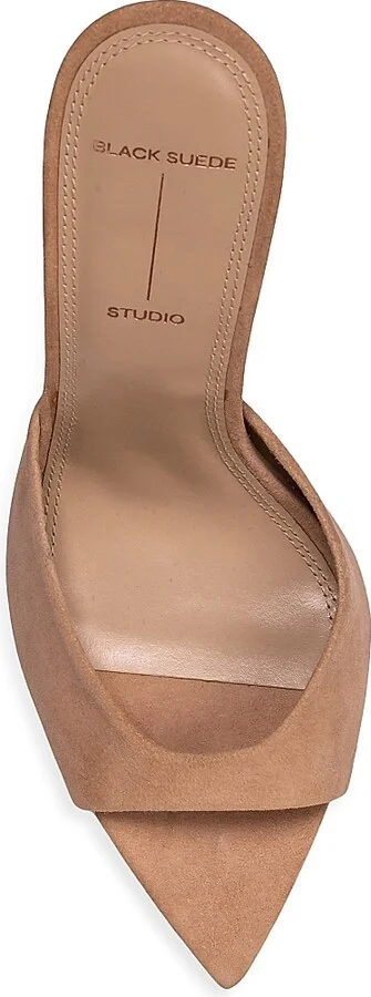 Women's Brea 100MM Suede Mules - Brown Suede - Size 7 - Image 11