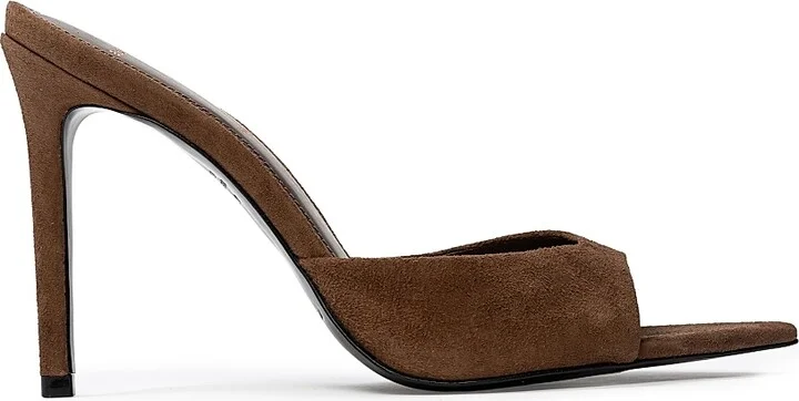 Women's Brea 100MM Suede Mules - Brown Suede - Size 7