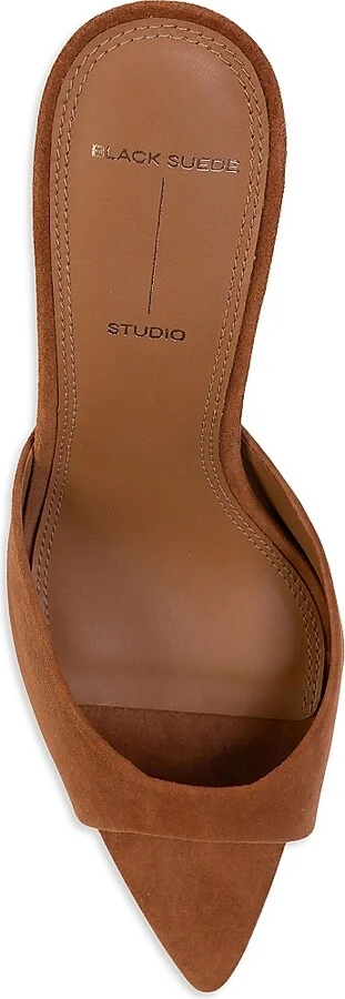 Women's Brea 80MM Suede Mules - Caramel Suede - Size 5 - Image 5