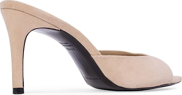Women's Brea 80MM Suede Mules - Caramel Suede - Size 5 - Image 8