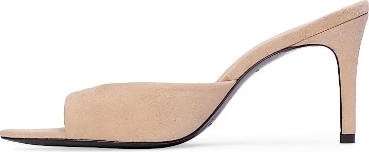 Women's Brea 80MM Suede Mules - Caramel Suede - Size 5 - Image 9