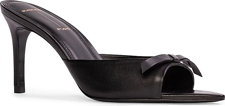 Women's Brea Bow 80MM Mules - Black - Size 6 - Image 3