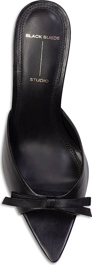 Women's Brea Bow 80MM Mules - Black - Size 6 - Image 6