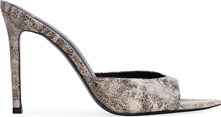 Women's Brea Distressed Leather Mules - Ash - Size 7.5